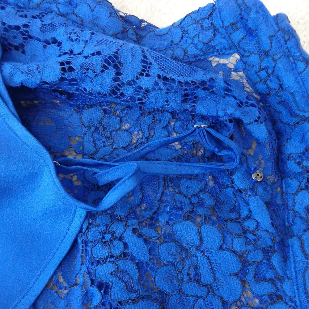 J.‎ Crew Women's Button Up Blue Lace Long Sleeves' Shirt & Tank Top Set Size 6
